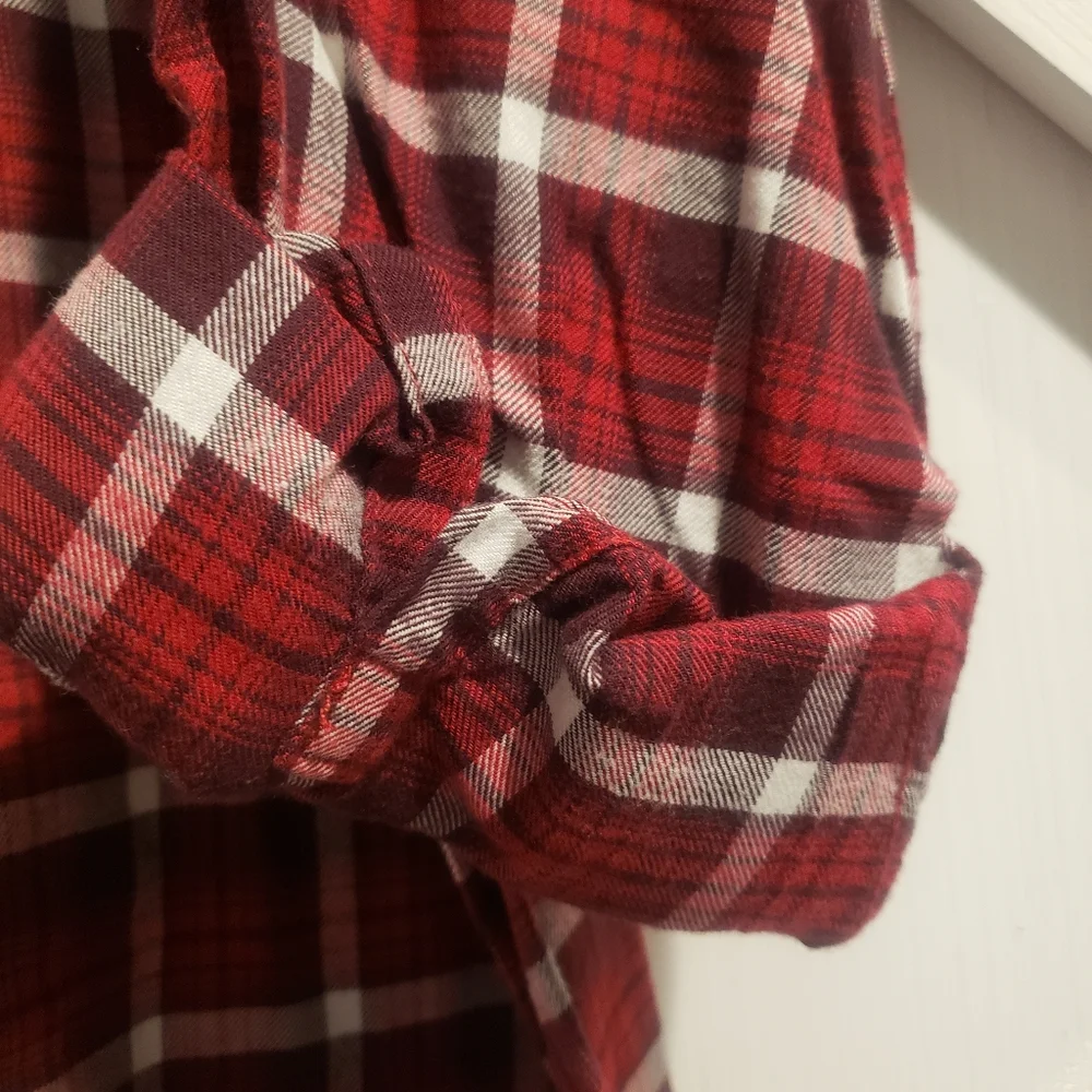 Eddie Bauer Red Plaid Shirt - Picture 4 of 4